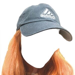 Adidas VTG Grey Relaxed Strap-Back Cap Adjustable 100% Cotton Embroidered Logo